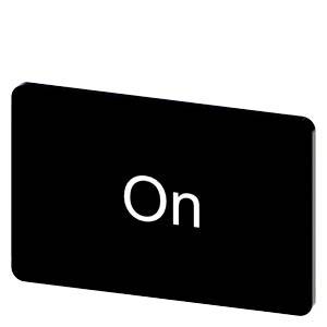 Siemens 3SU19000AD160DJ0 – Siemens Labeling plate for snapping on or gluing on label holder, Label size 17.5 x 27 mm, black lab