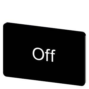 Siemens 3SU19000AD160DK0 – Siemens Labeling plate for snapping on or gluing on label holder, Label size 17.5 x 27 mm, black lab
