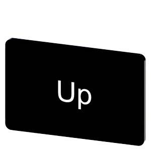 Siemens 3SU19000AD160DL0 – Siemens Labeling plate for snapping on or gluing on label holder, Label size 17.5 x 27 mm, black lab