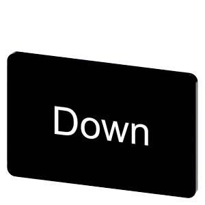 Siemens 3SU19000AD160DM0 – Siemens Labeling plate for snapping on or gluing on label holder, Label size 17.5 x 27 mm, black lab