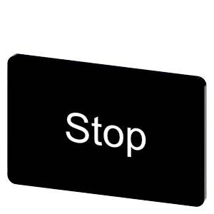 Siemens 3SU19000AD160DS0 – Siemens Labeling plate for snapping on or gluing on label holder, Label size 17.5 x 27 mm, black lab