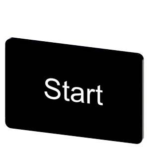 Siemens 3SU19000AD160DT0 – Siemens Labeling plate for snapping on or gluing on label holder, Label size 17.5 x 27 mm, black lab