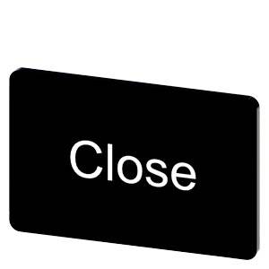 Siemens 3SU19000AD160DX0 – Siemens Labeling plate for snapping on or gluing on label holder, Label size 17.5 x 27 mm, black lab