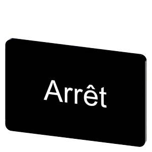 Siemens 3SU19000AD160GB0 – Siemens labeling plate for snapping on or gluing on label holder, label size 17.5 x 27 mm, black lab