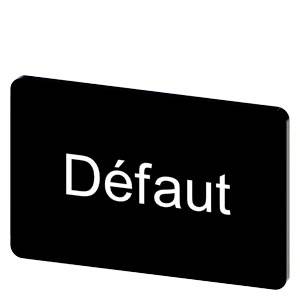 Siemens 3SU19000AD160GN0 – Siemens Labeling plate for snapping on or gluing on label holder, Label size 17.5 x 27 mm, black lab