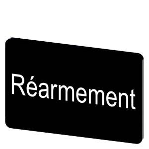 Siemens 3SU19000AD160GV0 – Siemens Labeling plate for snapping on or gluing on label holder, Label size 17.5 x 27 mm, black lab