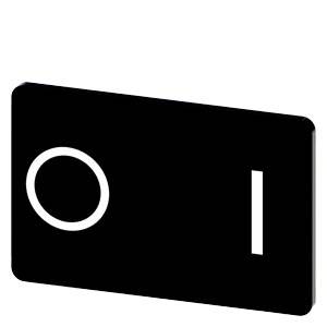 Siemens 3SU19000AD160QG0 – Siemens Labeling plate for snapping on or gluing on label holder, Label size 17.5 x 27 mm, black lab
