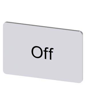 Siemens 3SU19000AD810DK0 – Siemens Labeling plate for snapping on or gluing on label holder, Label size 17.5 x 27 mm, silver la