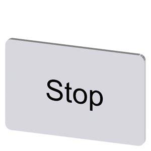 Siemens 3SU19000AD810DS0 – Siemens Labeling plate for snapping on or gluing on label holder, Label size 17.5 x 27 mm, silver la