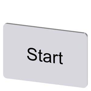 Siemens 3SU19000AD810DT0 – Siemens Labeling plate for snapping on or gluing on label holder, Label size 17.5 x 27 mm, silver la