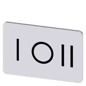 Siemens 3SU19000AD810QK0 – Siemens Labeling plate for snapping on or gluing on label holder, Label size 17.5 x 27 mm, silver la
