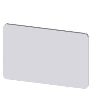 Siemens 3SU19000AD810QL0 – Siemens Labeling plate for snapping on or gluing on label holder, Label size 17.5 x 27 mm, silver la