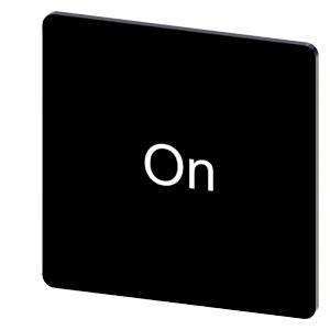 Siemens 3SU19000AE160DJ0 – Siemens Labeling plate for snapping on or gluing on label holder, Label size 27x27 mm, black label,