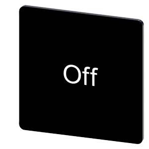 Siemens 3SU19000AE160DK0 – Siemens Labeling plate for snapping on or gluing on label holder, Label size 27x27 mm, black label,