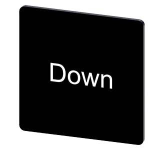 Siemens 3SU19000AE160DM0 – Siemens Labeling plate for snapping on or gluing on label holder, Label size 27x27 mm, black label,