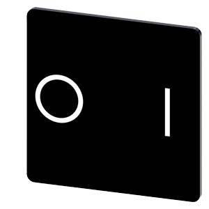 Siemens 3SU19000AE160QG0 – Siemens Labeling plate for snapping on or gluing on label holder, Label size 27x27 mm, black label,