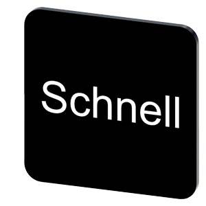Siemens 3SU19000AF160AM0 – Siemens Labeling plate for gluing on enclosure, label size 22x22 mm, black label, white font, with i