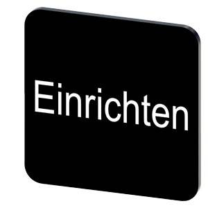 Siemens 3SU19000AF160AR0 – Siemens Labeling plate for gluing on enclosure, label size 22x22 mm, black label, white font, with i