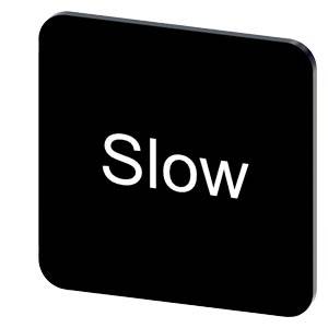 Siemens 3SU19000AF160EF0 – Siemens Labeling plate for gluing on enclosure, label size 22x22 mm, black label, white font, with i