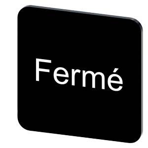 Siemens 3SU19000AF160GK0 – Siemens Labeling plate for gluing on enclosure, label size 22x22 mm, black label, white font, with i