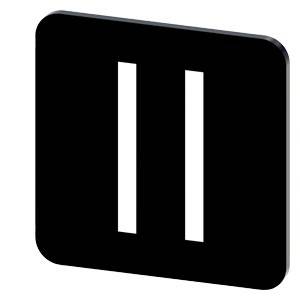 Siemens 3SU19000AF160QC0 – Siemens Labeling plate for gluing on enclosure, label size 22x22 mm, black label, white font, with g