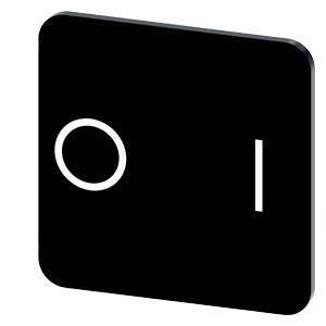 Siemens 3SU19000AF160QG0 – Siemens Labeling plate for gluing on enclosure, label size 22x22 mm, black label, white font, with g