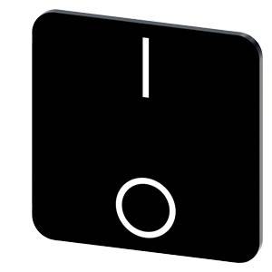 Siemens 3SU19000AF160QP0 – Siemens Labeling plate for gluing on enclosure, label size 22x22 mm, black label, white font, with g