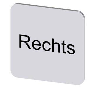Siemens 3SU19000AF810AH0 – Siemens Labeling plate for gluing on enclosure, label size 22x22 mm, silver label, black font with i