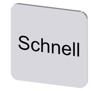 Siemens 3SU19000AF810AM0 – Siemens Labeling plate for gluing on enclosure, label size 22x22 mm, silver label, black font with i