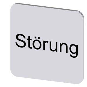 Siemens 3SU19000AF810AQ0 – Siemens Labeling plate for gluing on enclosure, label size 22x22 mm, silver label, black font with i