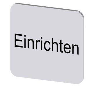 Siemens 3SU19000AF810AR0 – Siemens Labeling plate for gluing on enclosure, label size 22x22 mm, silver label, black font with i