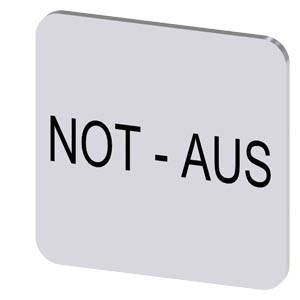 Siemens 3SU19000AF810AS0 – Siemens Labeling plate for gluing on enclosure, label size 22x22 mm, silver label, black font with i