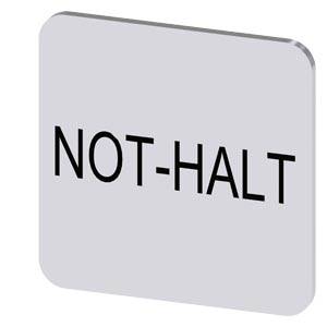 Siemens 3SU19000AF810AT0 – Siemens Labeling plate for gluing on enclosure, label size 22x22 mm, silver label, black font with i