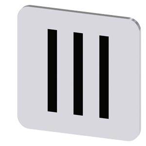 Siemens 3SU19000AF810QD0 – Siemens Labeling plate for gluing on enclosure, label size 22x22mm, silver label, black font, with g