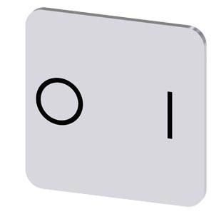 Siemens 3SU19000AF810QG0 – Siemens Labeling plate for gluing on enclosure, label size 22x22mm, silver label, black font, with g