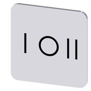 Siemens 3SU19000AF810QK0 – Siemens Labeling plate for gluing on enclosure, label size 22x22mm, silver label, black font, with g
