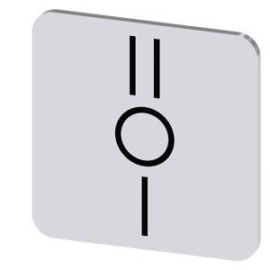 Siemens 3SU19000AF810QQ0 – Siemens Labeling plate for gluing on enclosure, label size 22x22mm, silver label, black font, with g