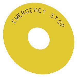 Siemens 3SU19000BC310DA0 – Siemens Backing plate round, for EMERGENCY STOP mushroom pushbutton, yellow, self-adhesive, Outer di