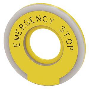 Siemens 3SU19010BD310DA0 – Siemens Washer round for EMERGENCY STOP mushroom pushbutton, yellow, illuminated, thickness 5 mm, ou