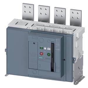 Siemens 3WA12401.U13.... – Siemens DC non-automatic ACB Fixed-mounted version, IEC 60947-2, frame size 2, 4-poles, In=4000A to