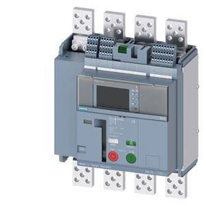 Siemens 3WL10102.F25.... – Siemens fixed-mounted circuit breakers 4-pole, frame size 0, IEC N conductor on the right In=1000A t