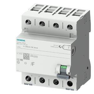 Siemens 5SV33423KK60 – Siemens Residual current operated circuit breaker, 4-pole, Type F, In: 25A, 30mA, 6mA DC, Un AC: 400