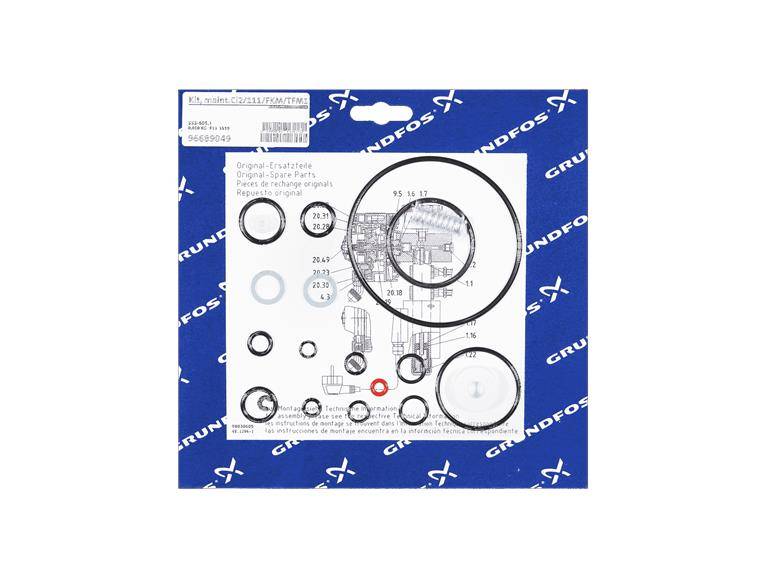 Grundfos 96689049 – Grundfos set, maintenance Cl2/111/FKM/TFM1700/full vacuum kit